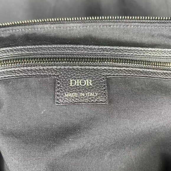 Christian Dior Oblique Canvas 48H Travel Duffle Bag Navy Blue with Shoulder Stra - Picture 11 of 11